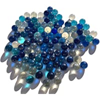 Los mejores  - Fairy Tail &amp- Glitzer Fee - 100 canicas de cristal- multicolor- azul claro- azul oscuro- brillantes- 16 mm- para jugar…